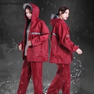 LH  Adult Thick Waterproof RainCoat Rain Coat Motorcycle Rainsuit Motorcycle Rainwear Suit Reflective Riding Raincoat n