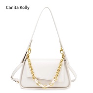 Canita Kolly New Style Genuine Leather Cowhide Chain Messenger Bag Female Bag Shoulder Armpit Bag