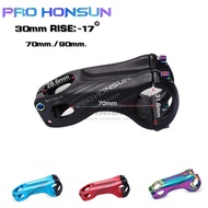 Aluminum Bicycle Stem HONSUN +-17 90MM 70MM PROHONSUN Ultralight