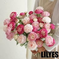 LILYES Fake Flower, Party Supplies Bridal Bouquet Ranunculus Artificial Flowers, Photography Props DIY Elegant Silk Flowers Artificial Bouquet Home Decoration