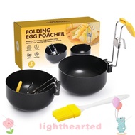 LIGHTHEARTED 1/2Pcs Egg Steamer Cooking Spoon, Reusable for Perfect Boiled Eggs Stainless Steel Egg 