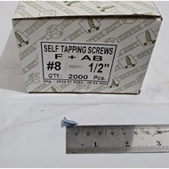 [WHOLESALE] CONTENTS 2000 PCS F+AB FH+ 8x1/2" [1.2CM] Lion Taping Screws Per Box Tapping Screws