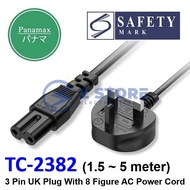 Panamax 1.5~5 Meter Electrical Wire British Standard BS-1363-1 IEC-60320-C7 - TC-2382 Series