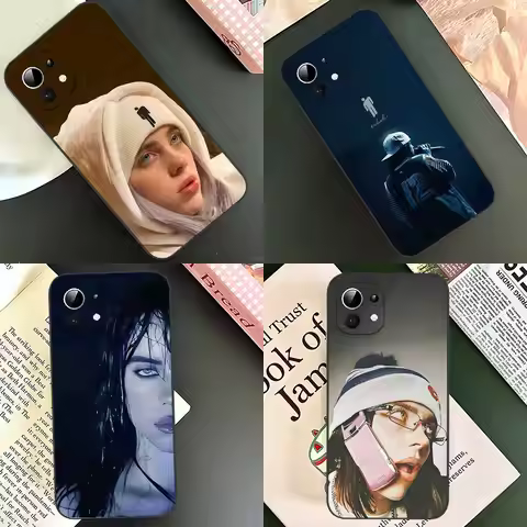 E-eilish Singer B-BILLIE-S Phone Case Black Case With For Xiaomi 11 12 Redmi Note 11 5G 8T 9A 9 10T 