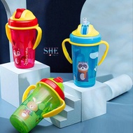 Baby 300ml cartoon water bottle cup Baby water cup Baby feeding bottle Children drinking cup
