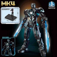 ชุดสร้างสรรค์ความคิด Steel Hero Iron Man Armor สำหรับผู้ชาย อุปกรณ์เสริม ของเล่นที่สร้างสรรค์และเพลิ