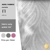 Free Gift ADEL ADVA Kain Langsir Blackout Bidang 110" Potong Meter Emboss Shiny Curtain Fabric