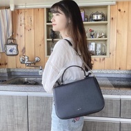 Agnes b. Trapezoidal Bag Briefcase Dual-Use Small b Crossbody Handbag Handle Leather Genuine Magneti