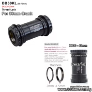 BB30 42mm Press Fit Thread Lock Bottom Brackets BB For 30mm Crank