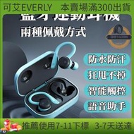 【現貨免運】藍 運動耳機 久戴不痛 狂甩不掉 耳掛耳機 入耳式耳機 藍芽耳機 雙耳運動耳機 防水防汗 觸控操作 超高音質
