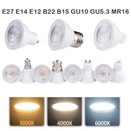 HOME WI 7W Dimmable LED Bulb E27 E14 E12 B22 B15 GU10 GU5.3 MR16 COB LED Spotlight Bulb 220V Lamp Co