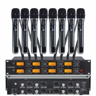 Uhf Wireless Karaoke Handheld Microphone System Professional 8 Channel for Wholesales Oem Long Range