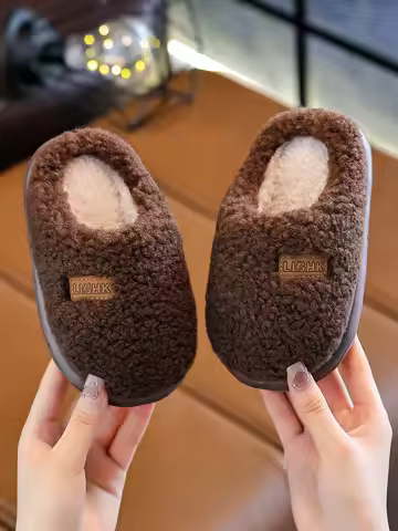 Autumn and winter men's and women's children's home shoes, students' daily comfortable home shoes, c