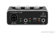 Behringer : U-PHORIA UM2 ( ออดิโออินเตอร์เฟส ขนาดกระทัดรัด 2 Input พร้อม XENYX Mic Preamplifier )