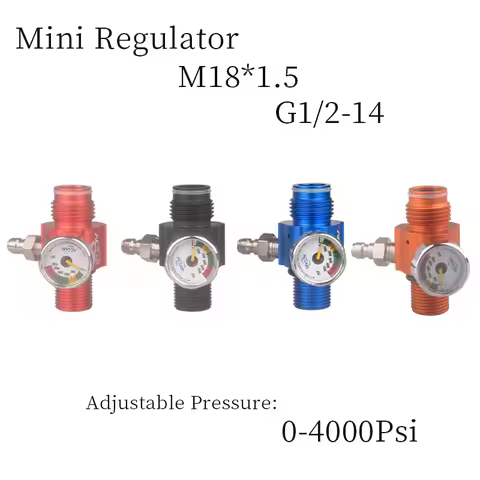 Mini G1/2-14 Output 0-3000Psi Pressure Regulator HPA Compressor Gas Cylinder Refill Filling Adapter 