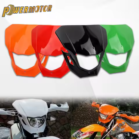 For Yamaha WR250F WR450F YZ250F YZ450F MX Motocross Mask Headlight Plate Enduro Motorcycle Mask Dirt