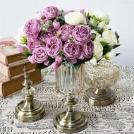 MAWAR Peony Rose 5 Branches Berry Accessories Premium Artificial Dollar Leaf