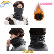JUNE1 Windproof Scarf, Thickened Warm Fleece-Lined Neck Gaiter, Fashionable Resilient Fleece-Lined W
