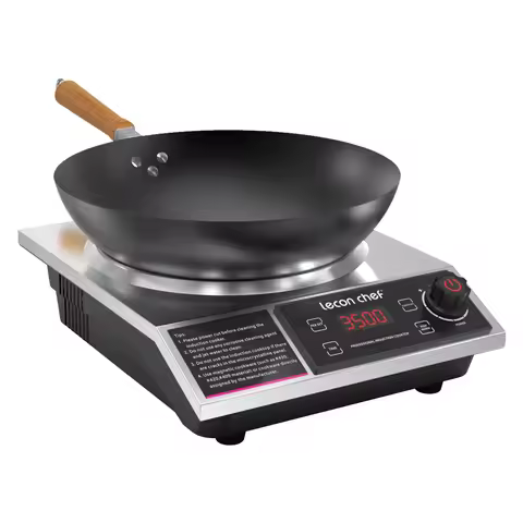 Lecon Chef Induction Cooker with Wok 1800W Electric Induction Burner with 11-Level, Timer and Preset