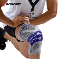 XO GoodFit GF513K silicone padded sports knee brace, 4-way stretch, spring assist bar