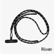 【北都員購】【Riivan】可調節式手機掛繩/手機吊繩(附掛片)-黑色 [北都]