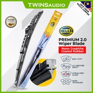 HELLA Premium 2.0 Wiper Blade (12”-26") Nano Graphite Coated Rubber [Free Installation in Klang Vall