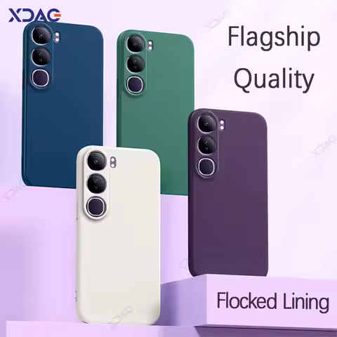Original Mobile Phone Cases for VIVO V40 SE 80W 5G Europe V40SE 360 Soft Luxury Square Liquid Silico