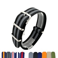 18mm 20mm 22mm Army Green Sports NATO Strap Fabric Nylon Watch band Men's Women's Steel Buckle Belt 