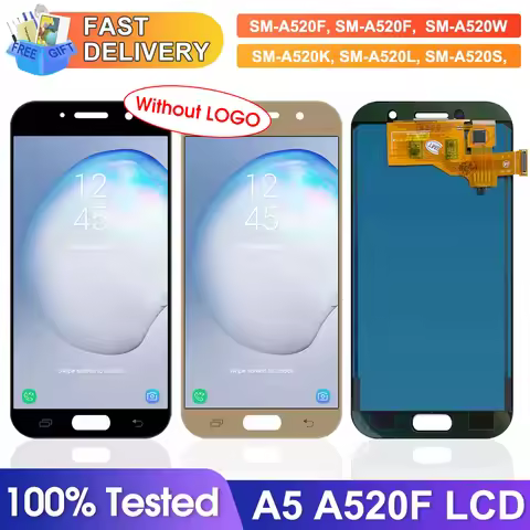 AMOLED A520 Display Screen, for Samsung Galaxy A5 2017 A520 A520F A520F/DS Lcd Display Touch Screen 