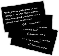 Ephesians 2:8-9 Bible Verse By Grace Through Faith Not Works You Have Been Saved 30pk 2x3.5” NIV Scr