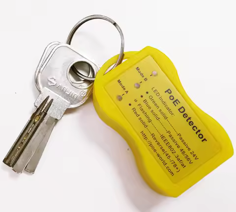 No battery Keychain Size PoE Detector with RJ45 Connector PoE Tester LED Display Identify Passive /8