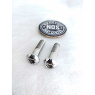 BAUD BOLT BRACKET MOUNTINGBolt BRACKET BRACKET CALIPER PALA BABI FRONT DISC CROM CHROME KEY TYPE STA