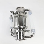2" (51mm)OD64 Sanitary Soxhlet Extractor Set For Distillation, 225ml Filter Basket  SS304