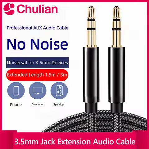 3.5mm to 3.5mm AUX Audio Cable 3.5mm Jack Speaker Cable for JBL Headphones Car Samsung Xiaomi Redmi 