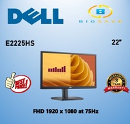 DELL 22" E2225HS FHD 1920 X 1080 LED MONITOR WITH HEIGHT ADJUSTABLE