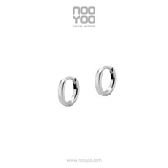 Nooyoo ต่างหูสำหรับผิวแพ้ง่าย Plain Hoop Surgical Steel รุ่นห่วงเล็ก (สีขาว/สีทอง)