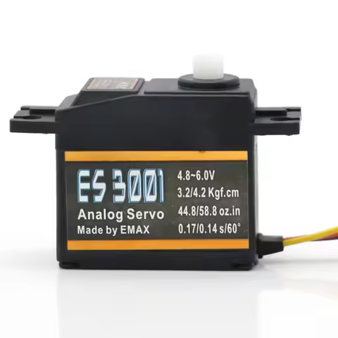 4PCS EMAX ES3001 Standard 4.8-6.0V 43g Servo For RC Helicopter Boat Airplane (ES08A ES08MA ES08MD wh
