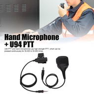 ไมค์ลอยวิทยุ2ทางสีดำไมโครโฟนพาดบ่า7.1มม. สำหรับ VX-7R สำหรับ Yaesu Vertex VX-6R