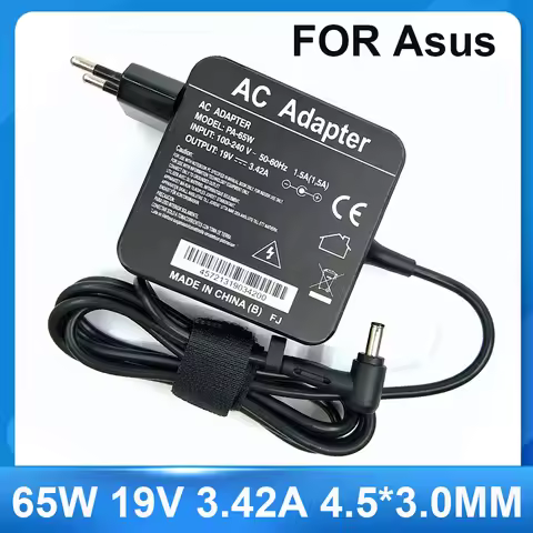 Laptop Adapter 19V 3.42A 65W 4.5*3.0MM Charger Laptop adapter For ASUS X755J UX481 UX481FL UX480 UX4