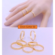 CINCIN CARTIER PADU BAJET EMAS 916 ORIGINAL RING