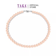 FC1 TAKA Jewellery Lustre Pink Pearl Necklace 925 Silver