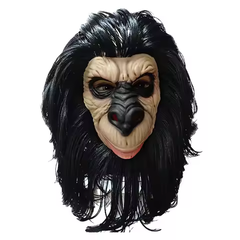 Realistic Baboon Monkey Mask Cosplay Animal Orangutan Ape Gorilla Latex Masks Halloween Carnival Dre