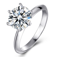 JT2 Fine Jewelry 1ct/2ct/3ct/5ct 925 sterling silver moissanite diamond ring round brilliant cut moi