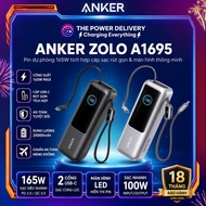 Anker Zolo Power Bank mAh 165W backup battery with integrated and collapsible USB-C cable - A1695 - 
