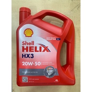 GENUINE SHELL Helix HX3 Engine Oil 20W-50 4Ltr