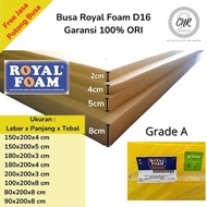 Busa lembaran busa royal foam density 16 kuning, busa yellow tebal 3cm, 4cm,5cm,8cm, busa untuk sofa