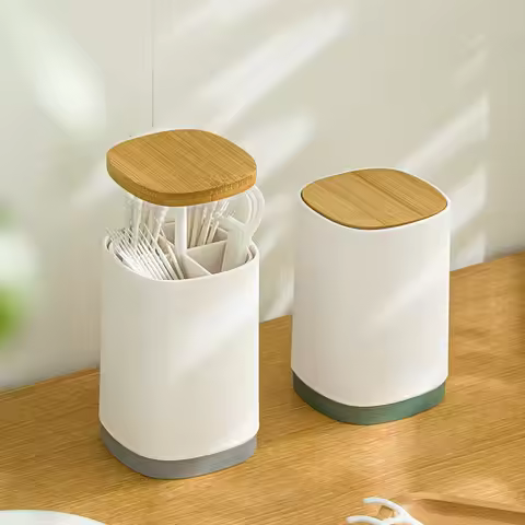 Creative Automatically Pops Up Cotton Bud Swabs Toothpick Dispenser Living Room Case Q-tips Toothpic
