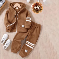 2pcs Young Boys Casual Sports White Letter Decor & White Stripe Navy Loose Hoodie And Pants Set, Sui