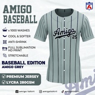 AMIGO BASEBALL JERSEY Microfiber Jersey tshirt Baju Lelaki Unisex jersi baju jersey Malaysia viral j