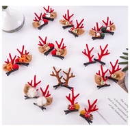 Hair Clip Deer christmas Antler Ears Santa Hat